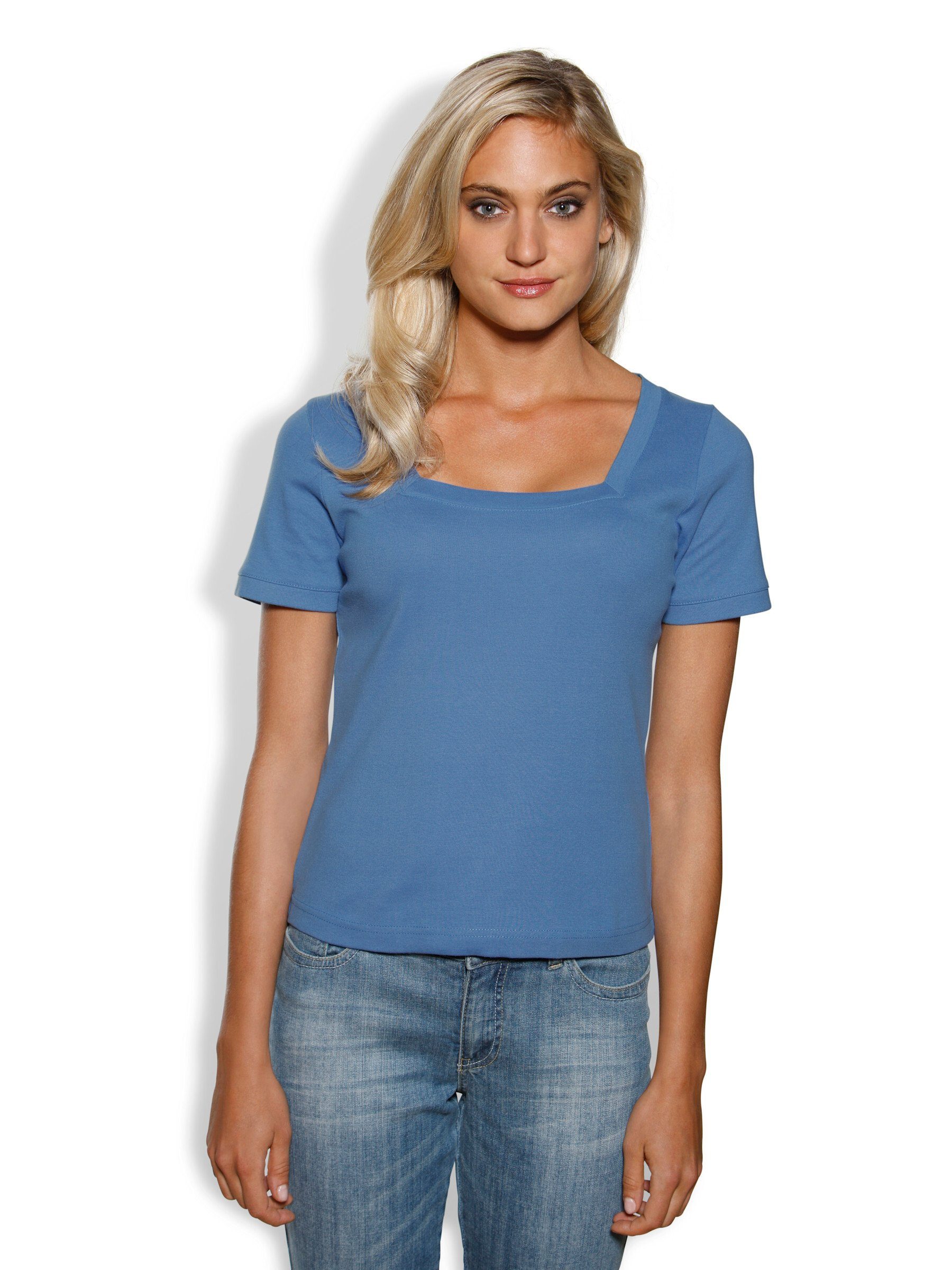 heine T-Shirt azurblau