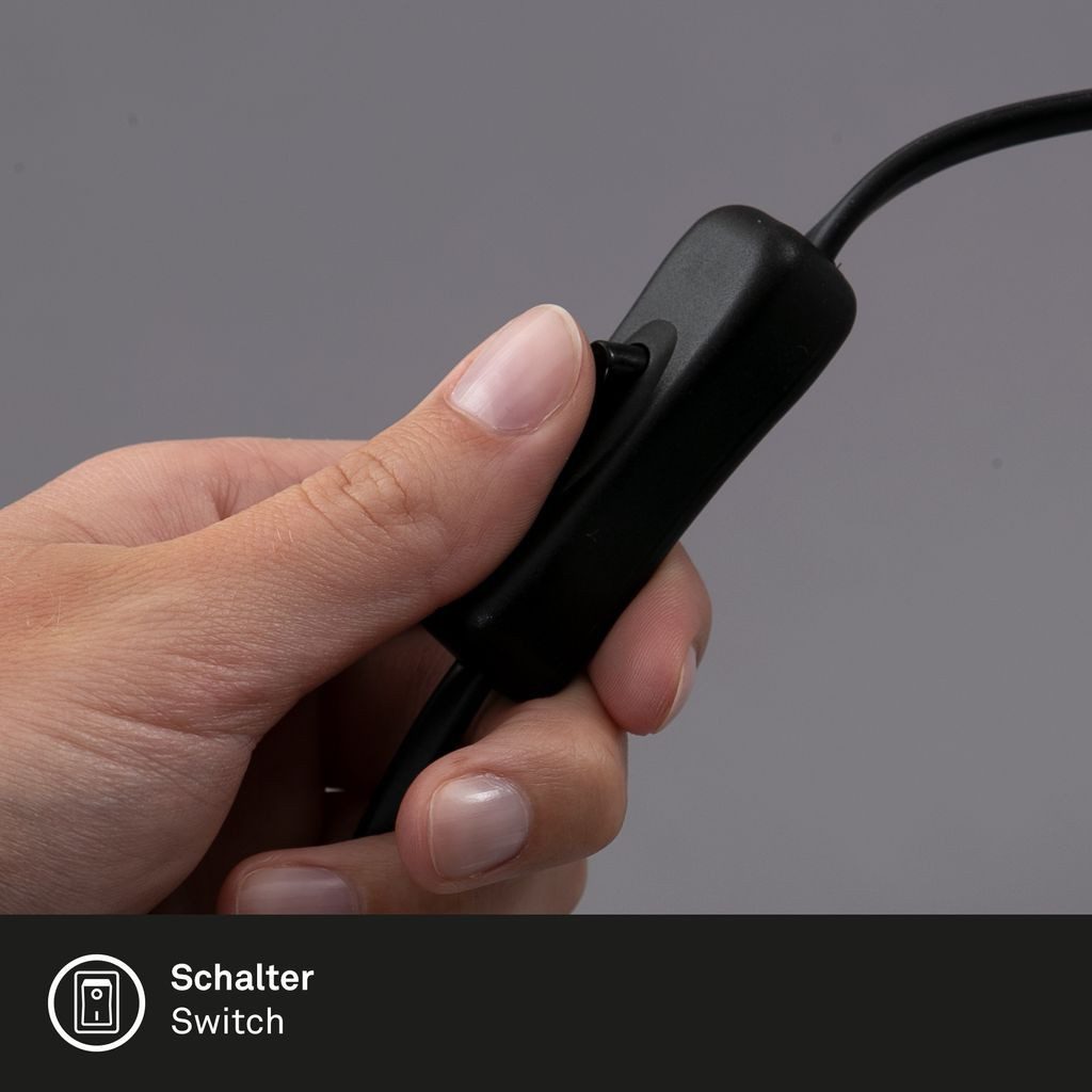 Briloner Leuchten Tischleuchte 2794-010P, ohne Leuchtmittel, 2700K - Extra-Warmweiß, Klemmleuchte, 6,5x11,5x10,8cm, Blau, max.40W, E14, Leselampe, Bett
