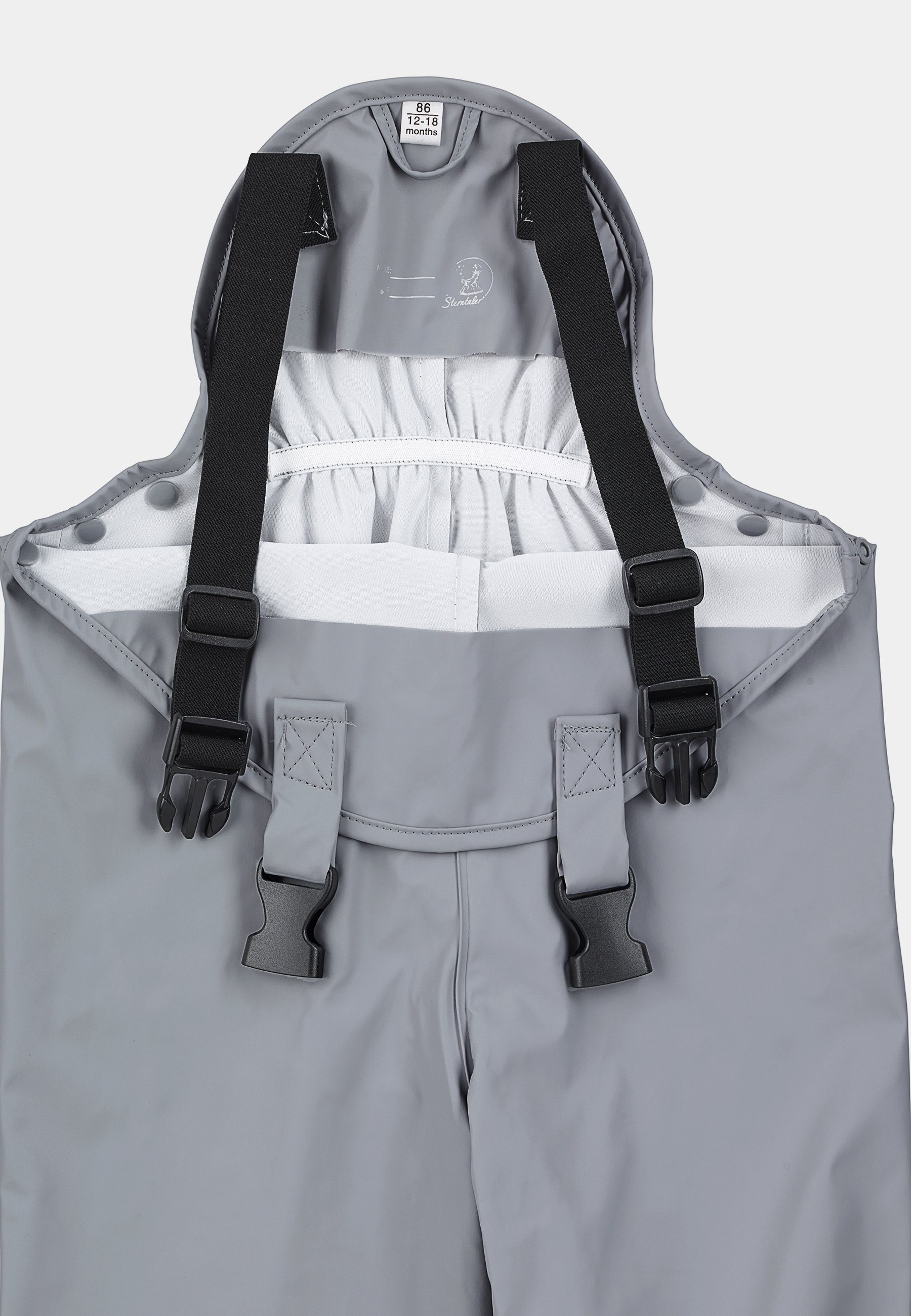 Kinder Regenhose mit Hosenträger süßen Matschhosenträger verstellbar ungefüttert (1-tlg., Regenträgerhose Sterntaler® Reflektoren, Motiven) mit mit Druckknöpfen, Regenträgerhose Regenhose hortensie