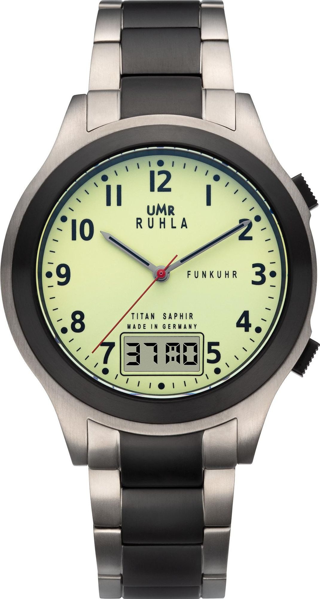 UMR Ruhla Mechanische Uhr Funkuhr 11-101 Herrenfunkuhr