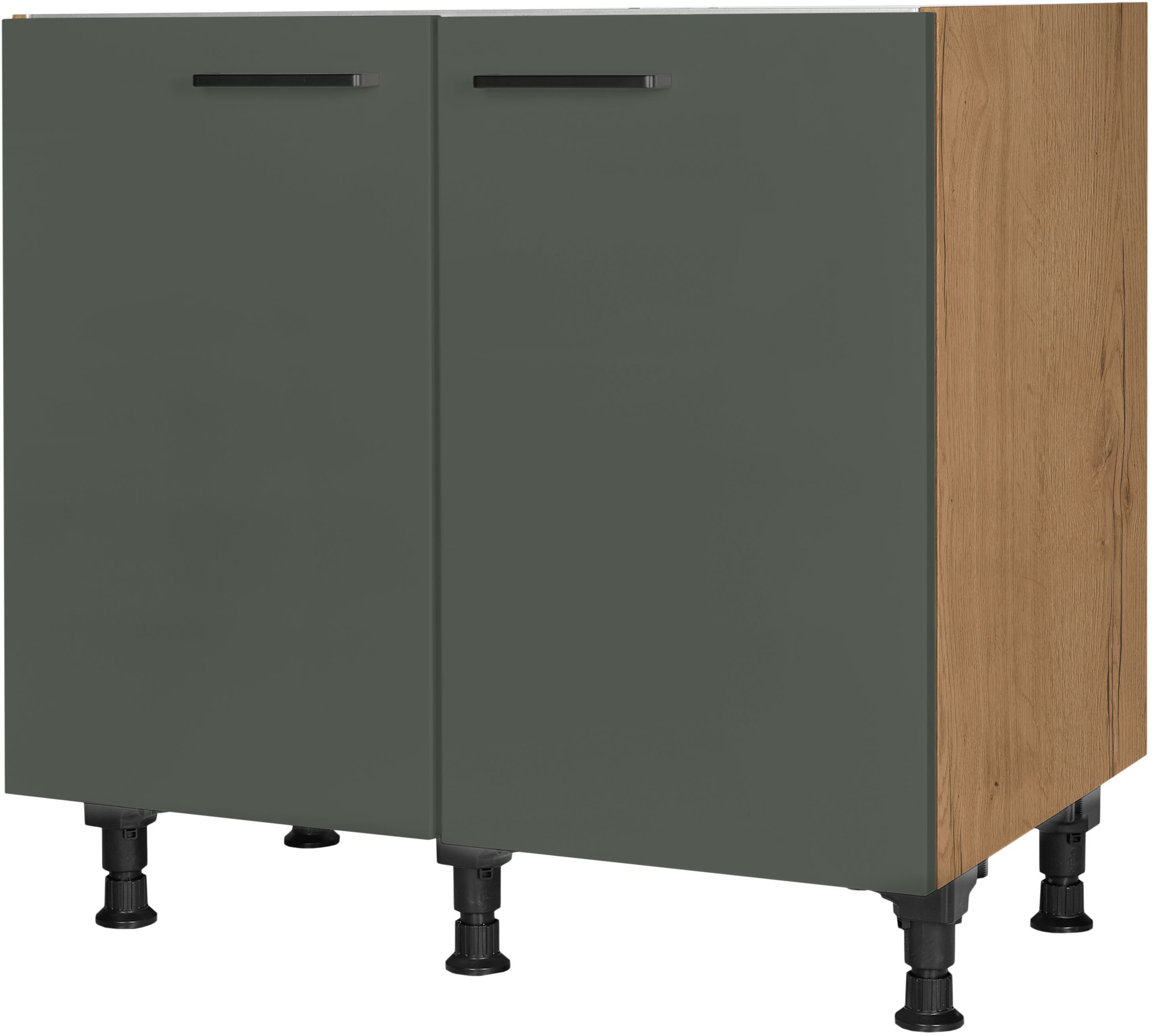 nobilia® Spülenschrank "Easytouch", vormontiert, mit höhenverstellbaren Sockelfüßen, Breite 90 cm