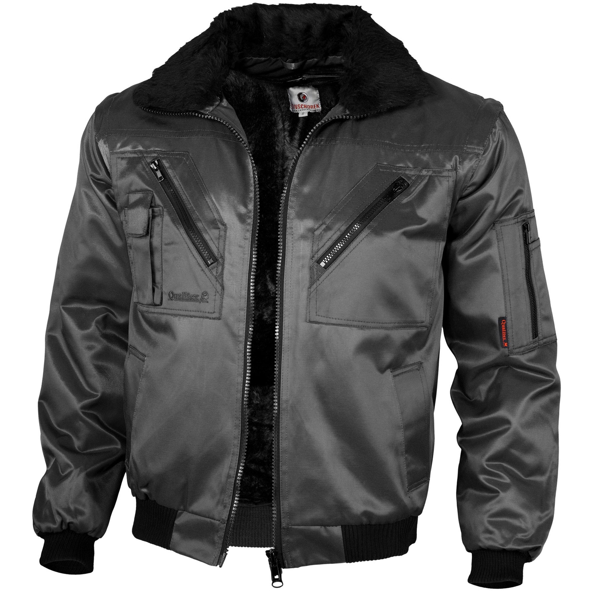 Qualitex Workwear Arbeitsjacke klassische 4-in-1 Arbeitsjacke aus Mischgewebe - ideale Übergangsjacke