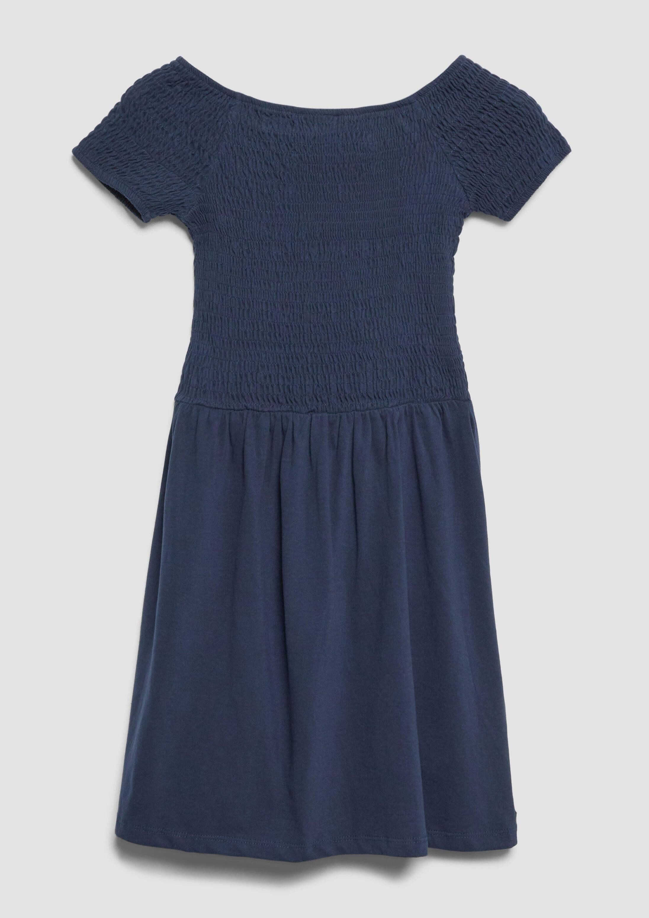 s.Oliver Minikleid Kleid Off-Shoulder-Kleid mit Smok-Detail