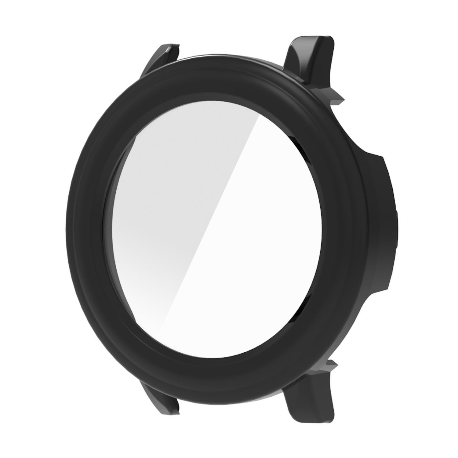 Wigento Smartwatch-Hülle Für Huawei Watch GT 5 Pro 42mm Kunststoff Hülle + H9 Hart Glas Schwarz, Schutzhülle aus PC + Hart Glas für Rundumschutz