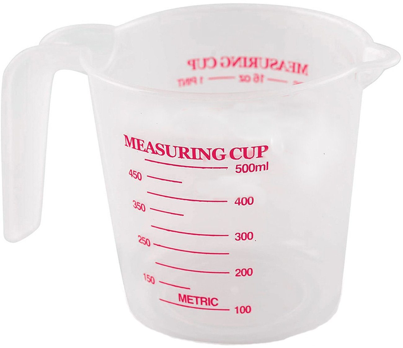 Bubble-Store Messbecher Volumen ca. 250ml, 500ml, 1000ml, Kunststoff, (Maßangaben für Tassen Unzen Quart), Messbecher