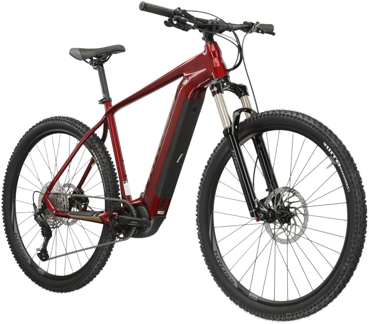 Kross E-Bike Mountainbike E-MTB Level Boost 2.0 29 Zoll rot, 11 Gang Shimano DEORE M5100 Schaltwerk, Kettenschaltung, Mittelmotor, 500 Wh, Pedelec, Elektrofahrrad für Damen und Herren, MTB