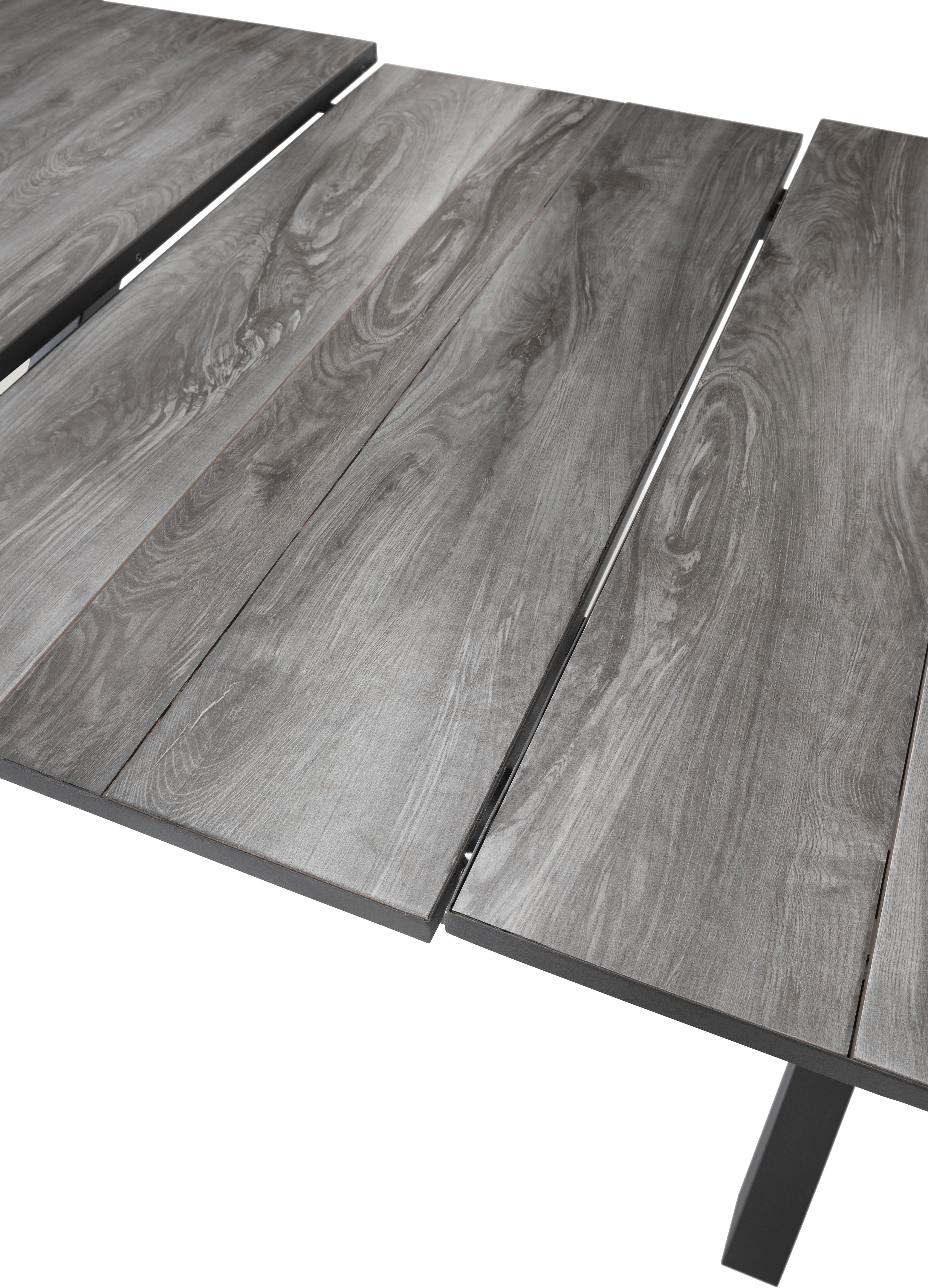 Destiny Garten-Essgruppe GARDA, (9-tlg), 4 Hochlehner inkl. Auflagen, 1 Ausziehtisch 160/210x100 cm