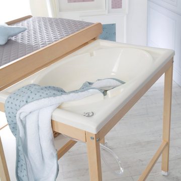 roba® Bade- und Wickelkombination Mobiler Wickeltisch, mit integrierter Badewanne - mit ausziehbarer Wickelfläche
