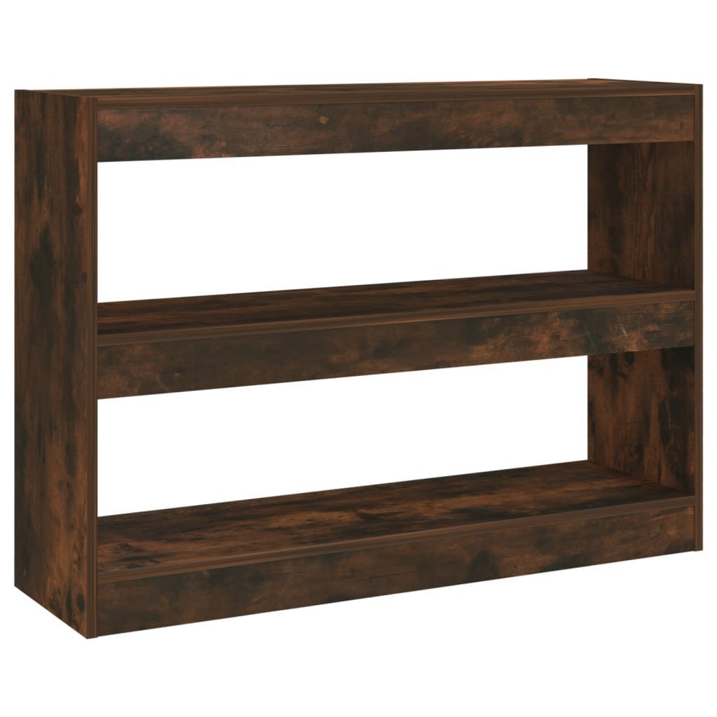 furnicato Bücherregal Bücherregal/Raumteiler Räuchereiche 100x30x72 cm, günstig online kaufen