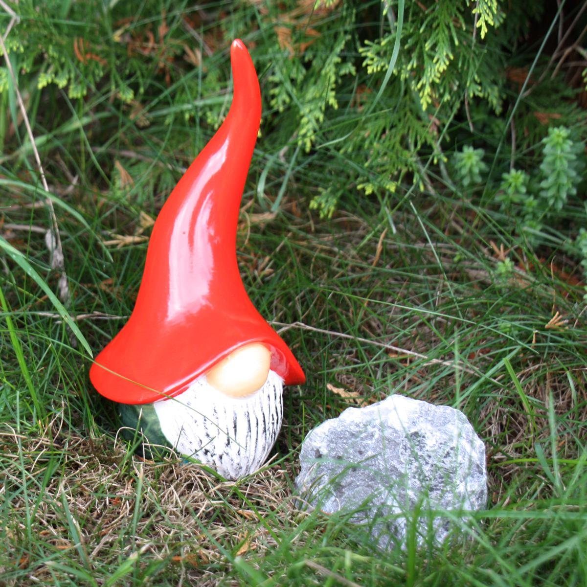 Tangoo Gartenfigur Tangoo Keramik-Wichtel dunkelgrün gesprenkelt ca 18cm H, (Stück)