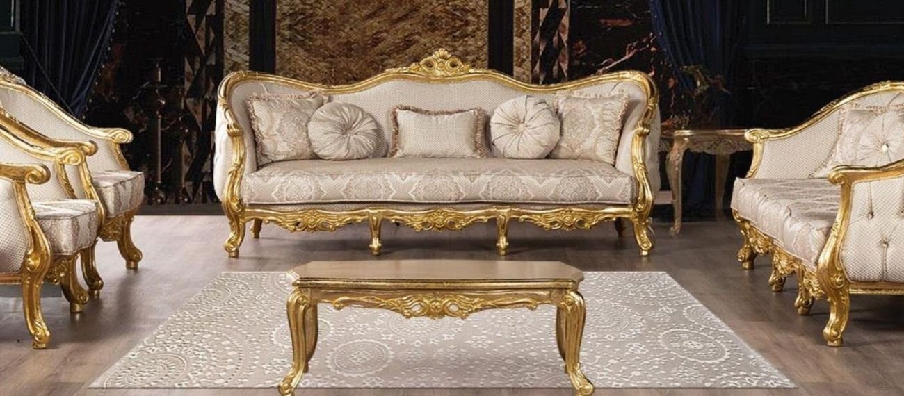 JVmoebel Couchtisch Luxus Couchtisch Barock aus Holz mit eleganter Ästhetik (1-St), Made in Europa