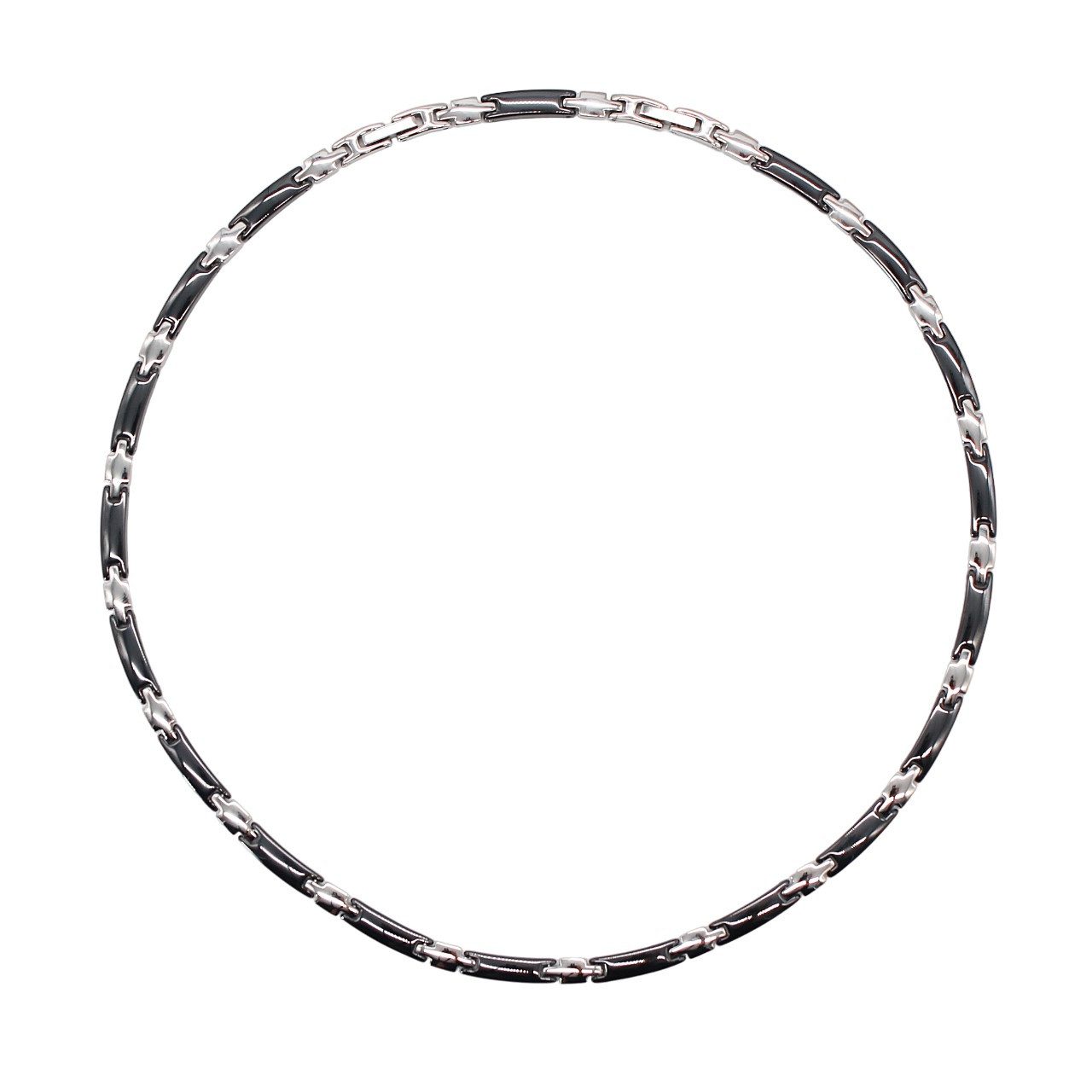 Collier Edelstahl- Keramikkette Halskette Damenkette Kette Gliederhalskette