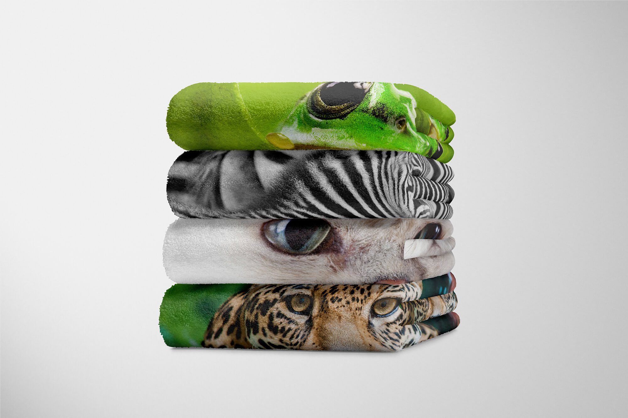 Sinus Art Katze, Tiermotiv Baumwolle-Polyester-Mix (1-St), missgelaunte Handtücher Saunatuch Kuscheldecke Handtuch Handtuch mit Strandhandtuch
