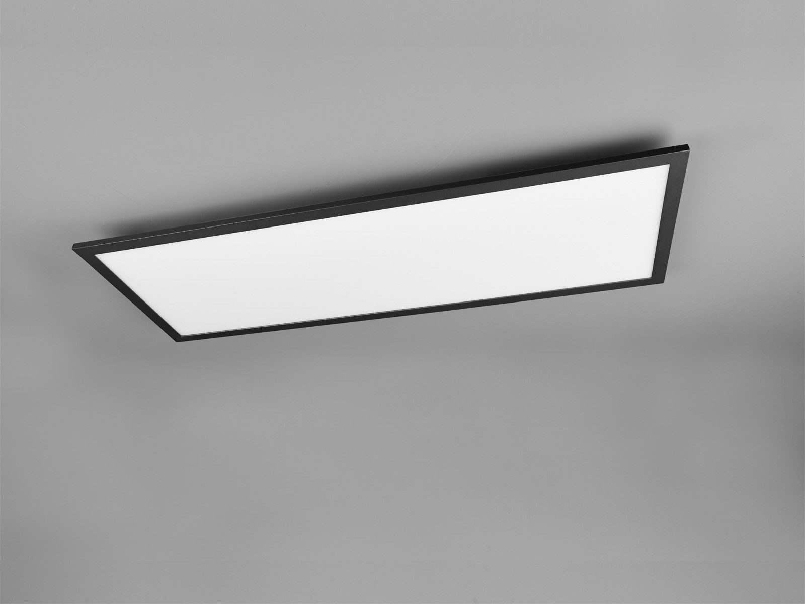 Reality Leuchten LED Deckenleuchte, LED fest integriert, Warmweiß, Großes Panel für Decke o. Wandleuchte, extrem flach aus Metall B: 80cm