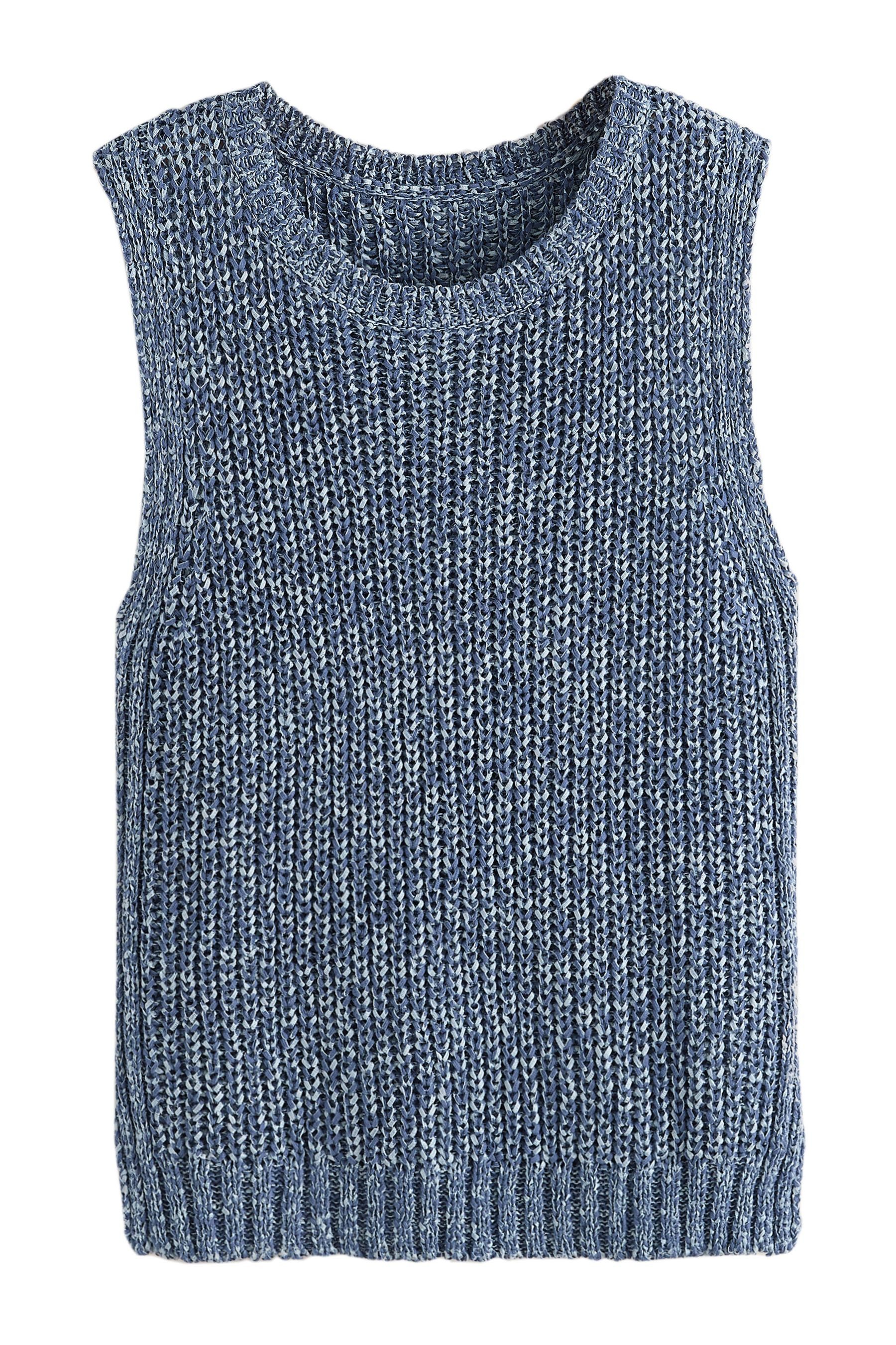 Strandtop Tanktop mit lockerem Strickmuster