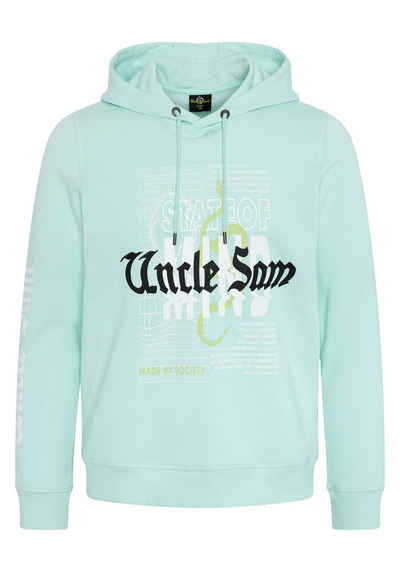 Uncle Sam Kapuzensweatshirt im Label-Design