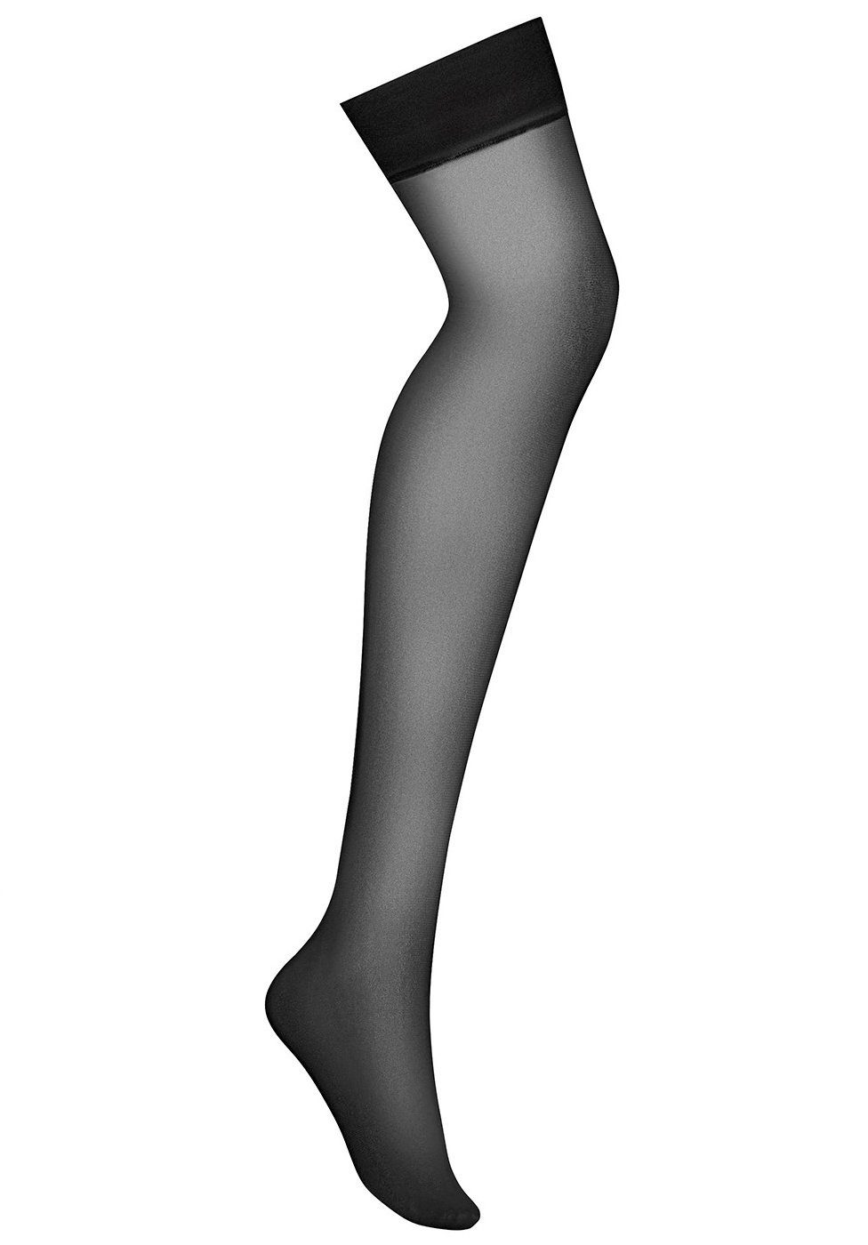 Obsessive Strapsstrümpfe Nylon Straps-Strümpfe mit elastischem Bund - schwarz (1-Paar)