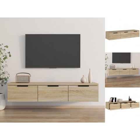 vidaXL Regal Wandschrank Sonoma-Eiche 102x30x20 cm Holzwerkstoff TV Lowboard Fernse