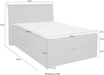 andas Boxbett Kederleicht, inklusive Bettkasten & Topper, in 4 Breiten und 2 Härtegraden