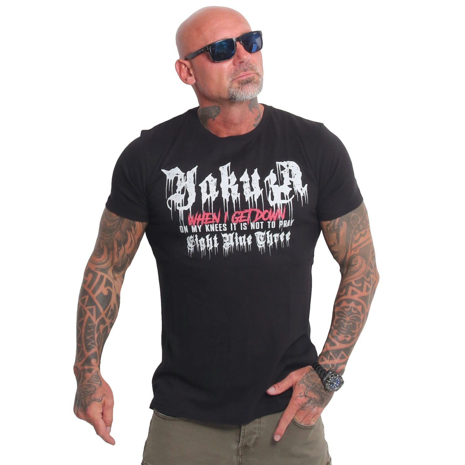 schwarz Down T-Shirt Get YAKUZA