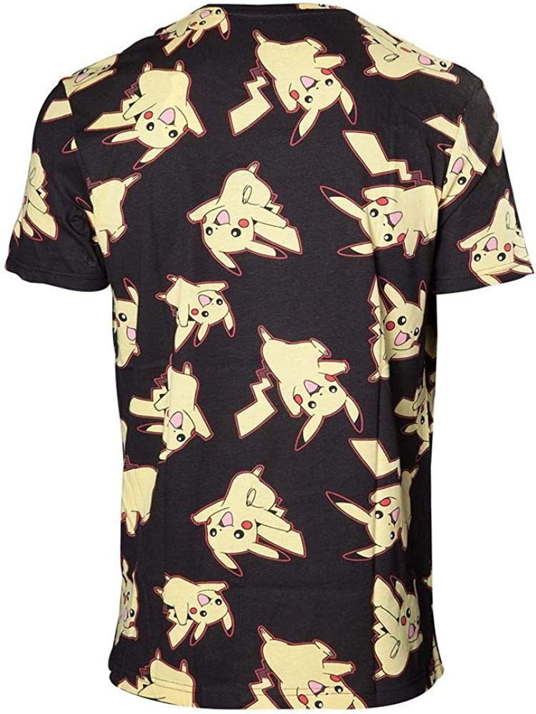 Gr. XXL POKÉMON over M S L Jugendliche schwarz Pokémon Herren all Erwachsene T-Shirt + XS T-Shirt XL Nintendo