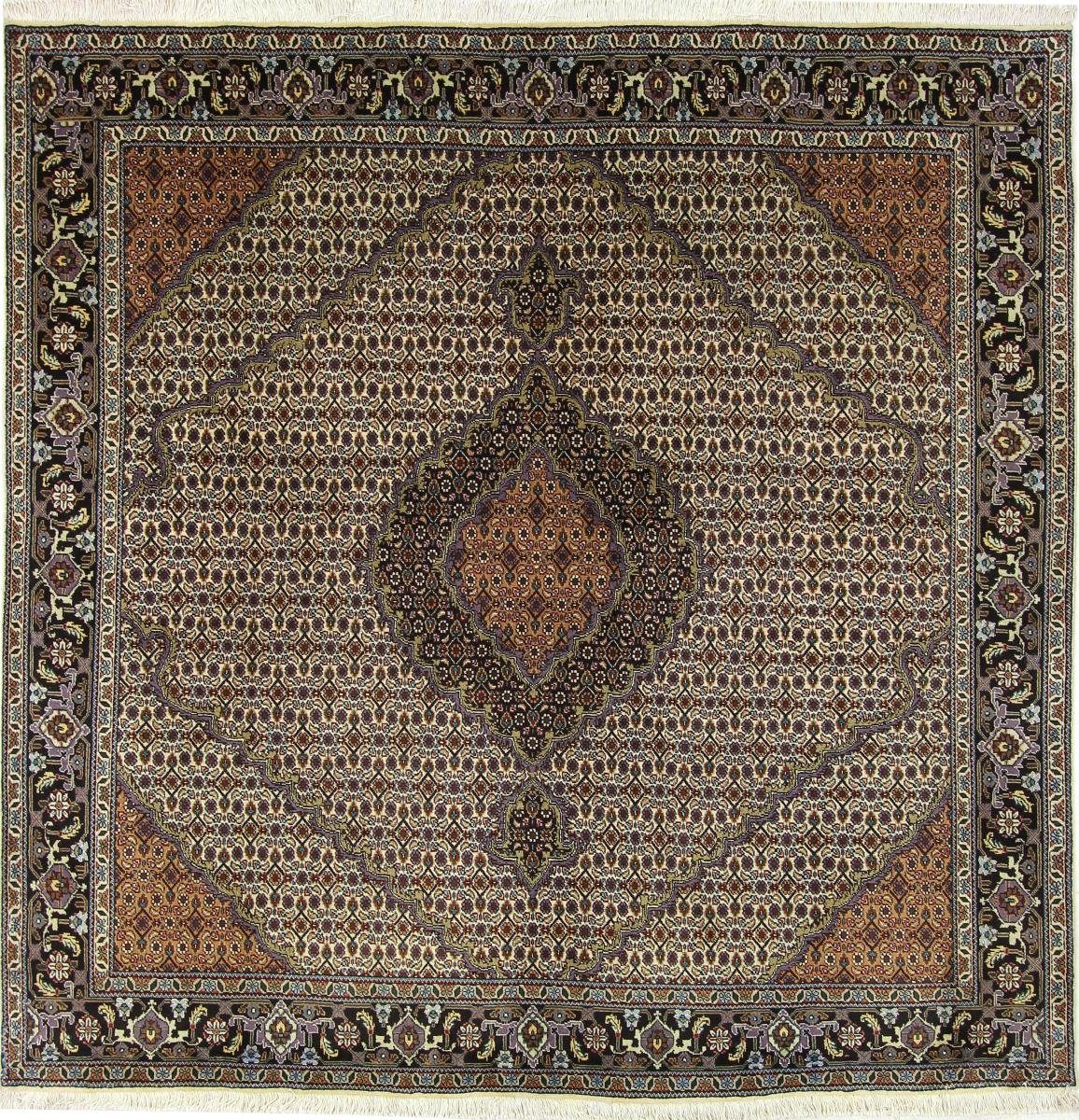 Orientteppich Täbriz Mahi 199x201 Handgeknüpfter Orientteppich / Perserteppich, Nain Trading, rechteckig, Höhe: 7 mm