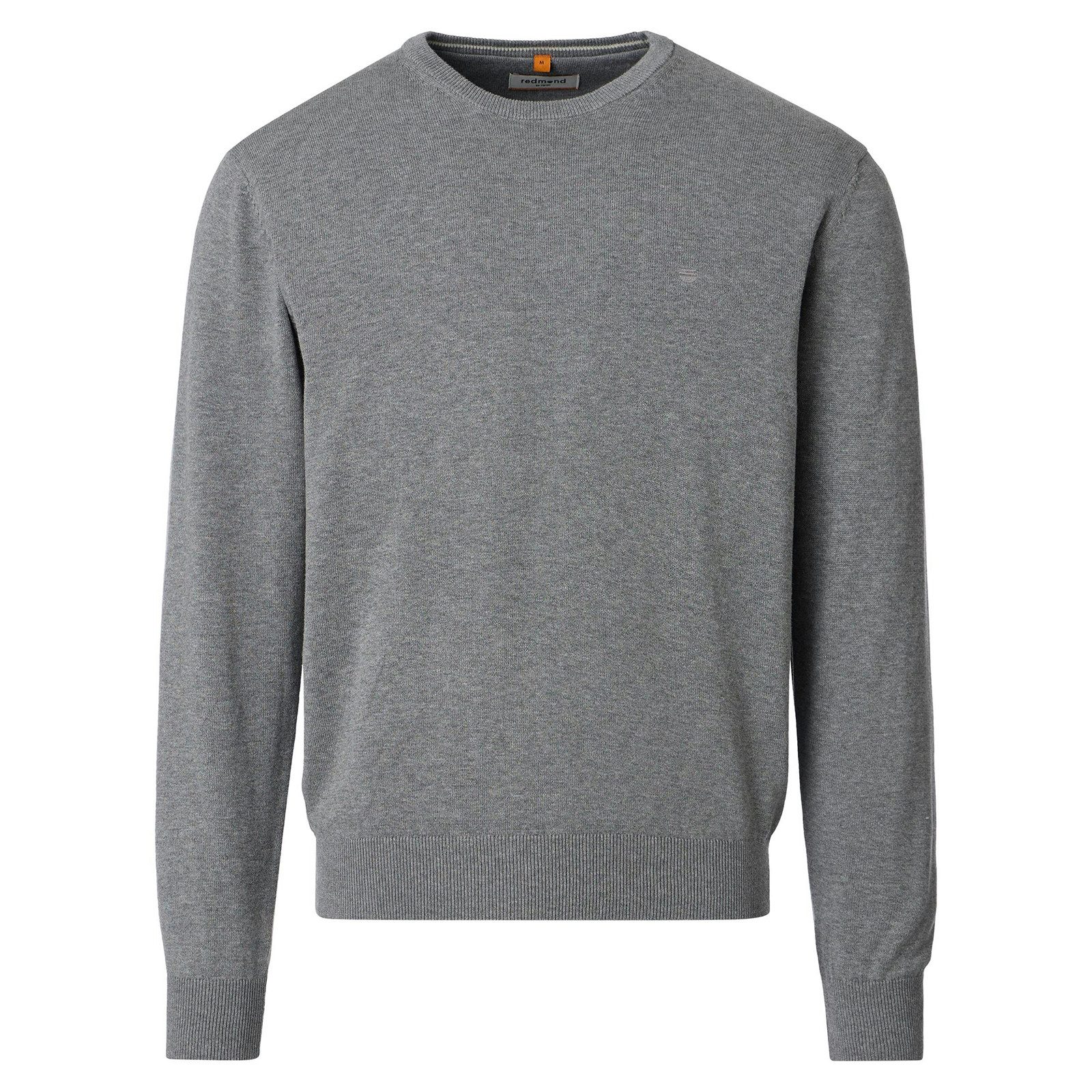 Redmond Strickpullover Redmond Übergrößen Feinstrick Pullover grau melange