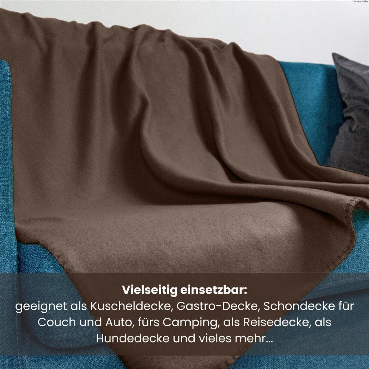 Wohndecke Polar-Fleece, wometo, OEKO-TEX®, 2 Fleecedecken mit Kettel-Rand & Anti-Pilling – Bild 5 von 5