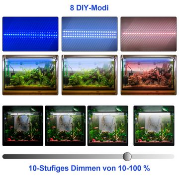 Bettizia LED Aquariumleuchte LED Aquarien Beleuchtung Aquarium Lampe Fisch Tank mit Fernbedienung, RGB50.5 FITS 55-80CM TANk