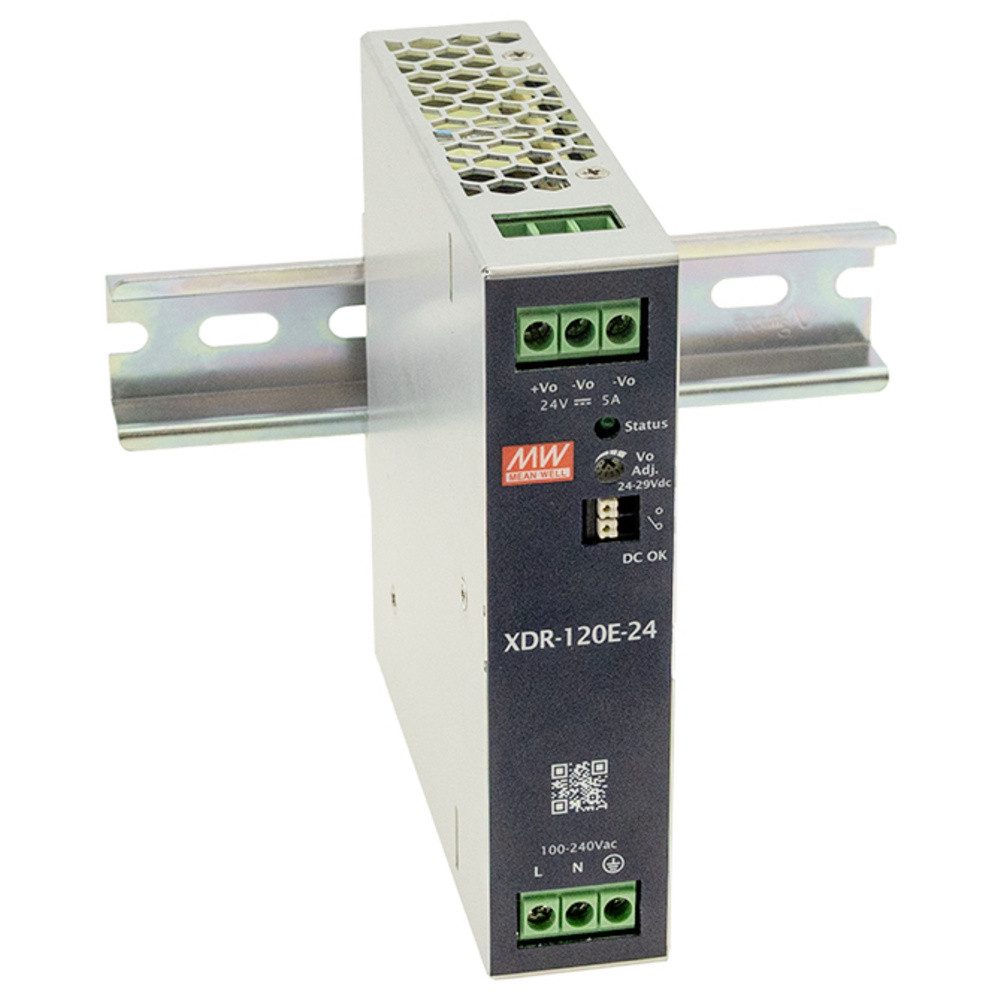 MeanWell MW Mean Well XDR-120E-24 Hutschienen-Netzteil (DIN-Rail) 24 V 5 A 120 Hutschienen-Netzteil