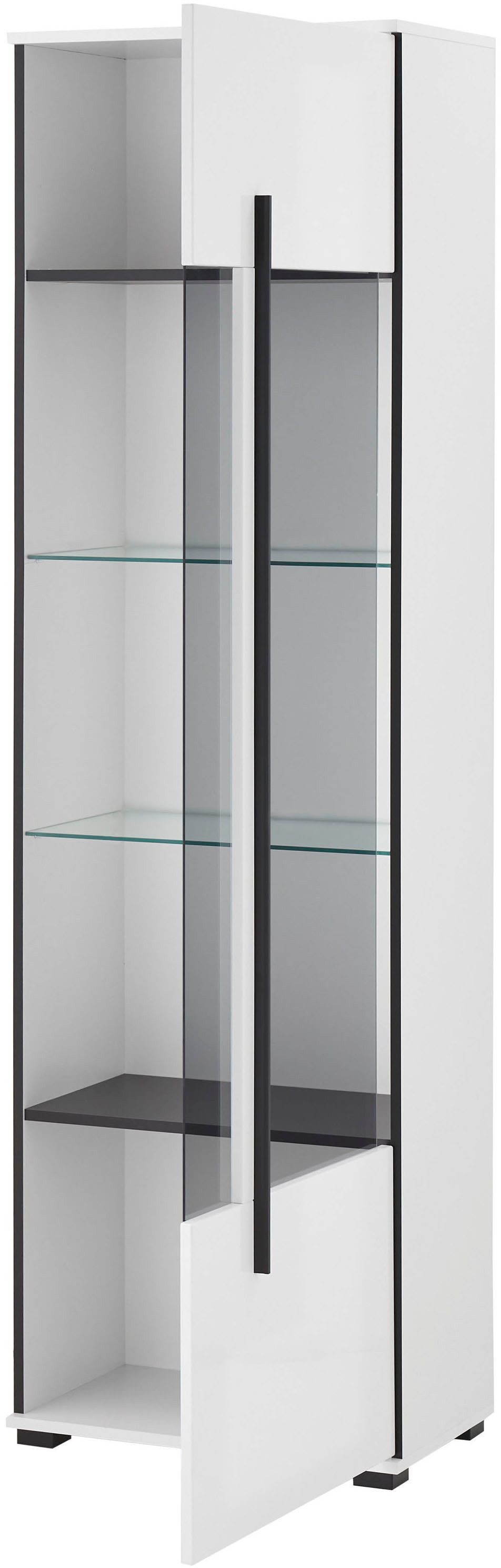 Home affaire Wohnwand Cantara, moderne Anbauwand, Komplettset, (Set, 4-St), enthält Vitrine, Lowboard, Stauraumelement und Wandboard, 280 cm breit