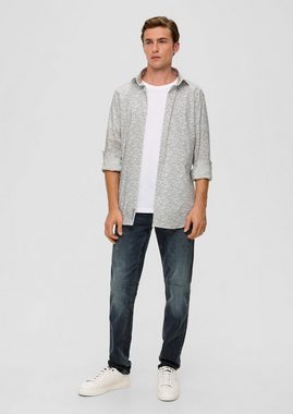 s.Oliver Langarmhemd Slim: Hemd aus Baumwollstretch Tape