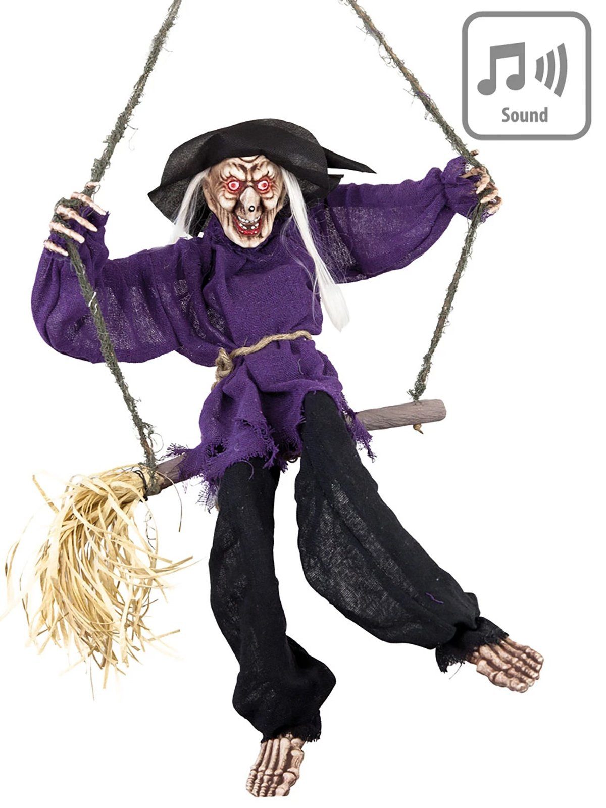 Metamorph Dekoobjekt Animierte Gruselhexe - Halloween Deko Indoor, Halloween Deko Indoor