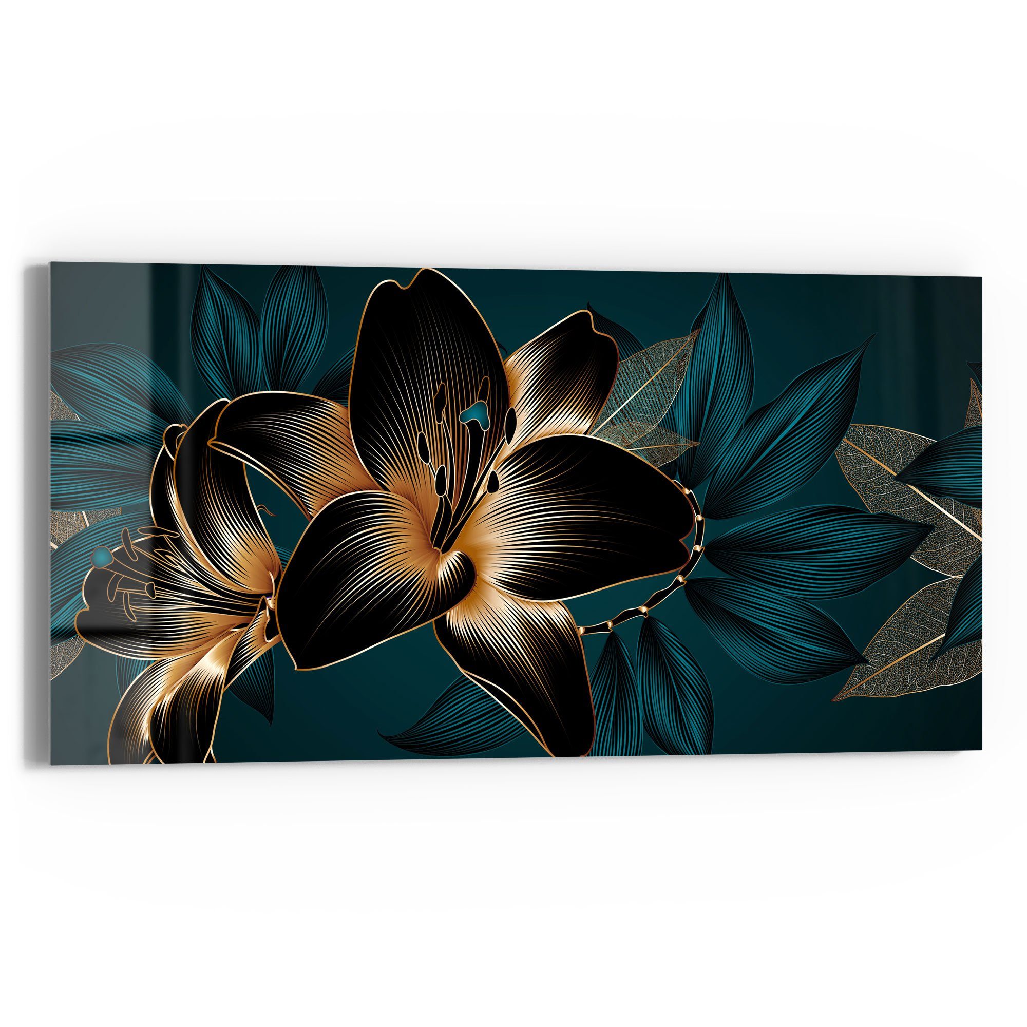DEQORI Glasbild 'Hochwertige Liliengrafik', 'Hochwertige Liliengrafik', günstig online kaufen