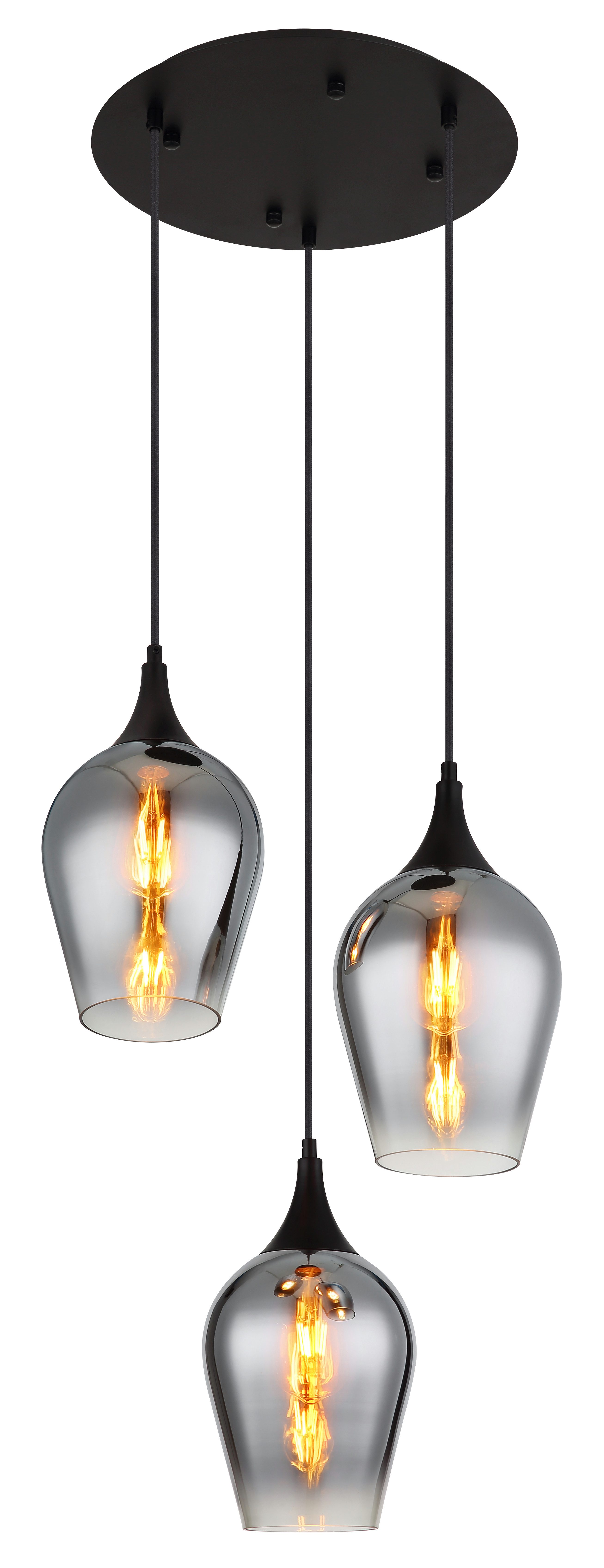 GLOBO LIGHTING Hängeleuchte LAVUS, ohne Leuchtmittel, Hängelampe/Pendelleuchte/Höhe kürzbar/Wohnzimmer/Esszimmer