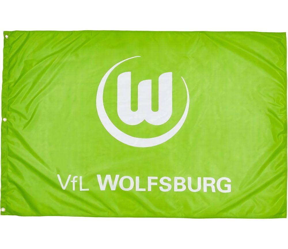 VfL Wolfsburg Hissfahne 3m - Heulender Wolf Design