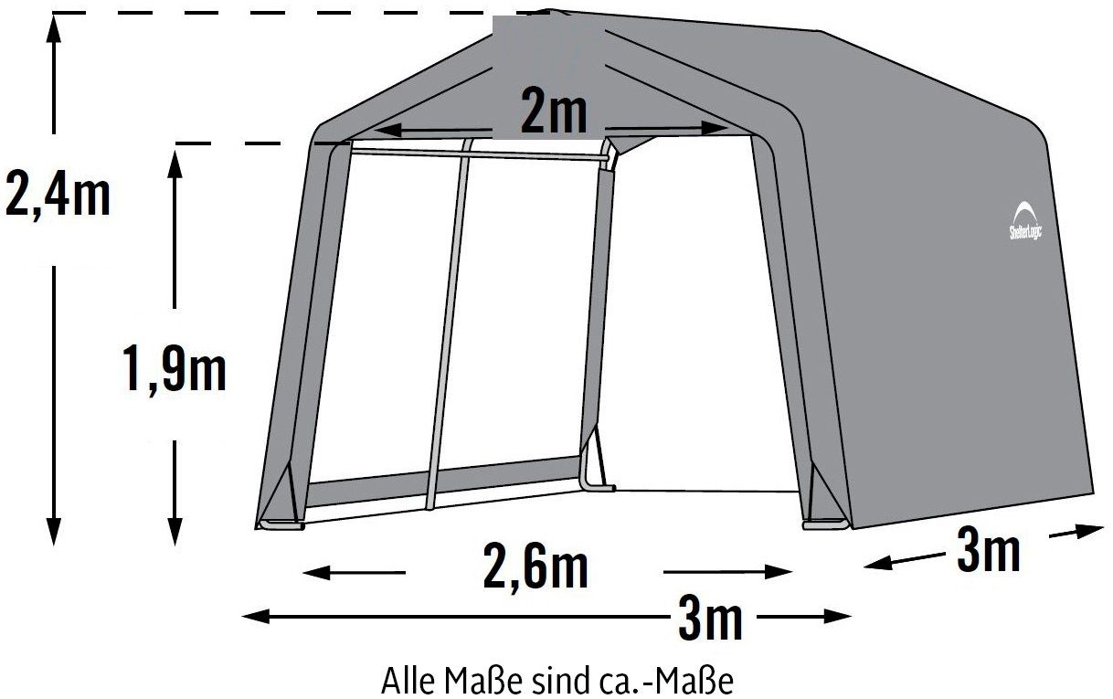 ShelterLogic Foliengerätehaus, BxT: 300x300 cm