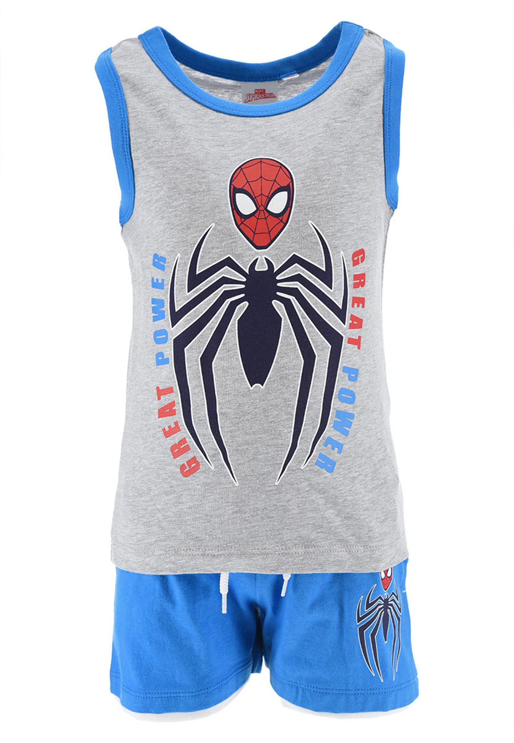 Spiderman T-Shirt & Shorts Marvel Bekleidungs-Set Shirt und Shorts (2-tlg) Shorty