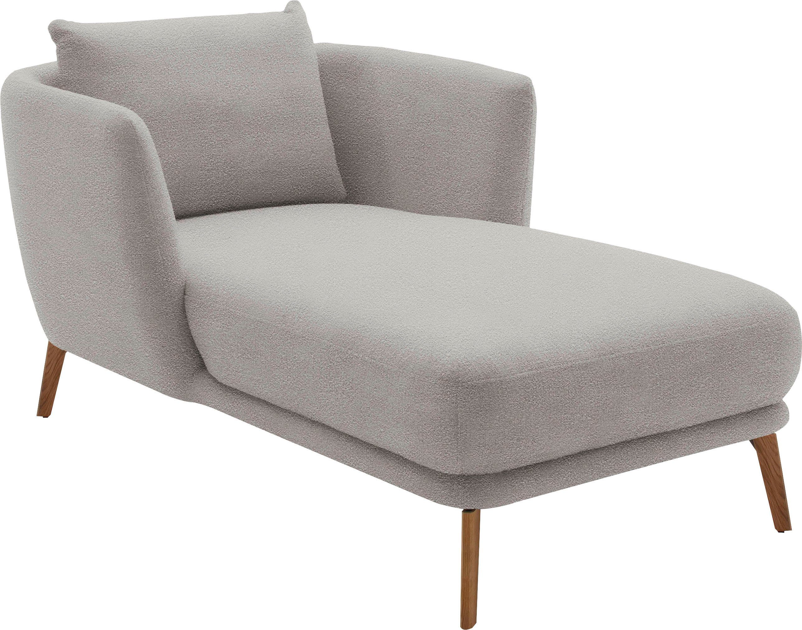 SCHÖNER WOHNEN-Kollektion Chaiselongue Pearl - 5 Jahre Hersteller-Garantie, auch in Bouclé. Füße Massivholz, Loveseat und Loungesessel, Maße (B/H/T): 101/71/161 cm