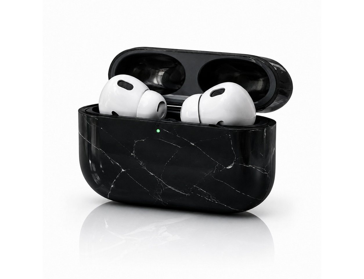 FroShop Kopfhörer-Schutzhülle Hülle für Apple AirPods Pro 3. Generation Schutzhülle Case Marmor Design hochwertig stoßfest, kratzfest passgenau mit Ladeanschlussöffnung Marmor Design