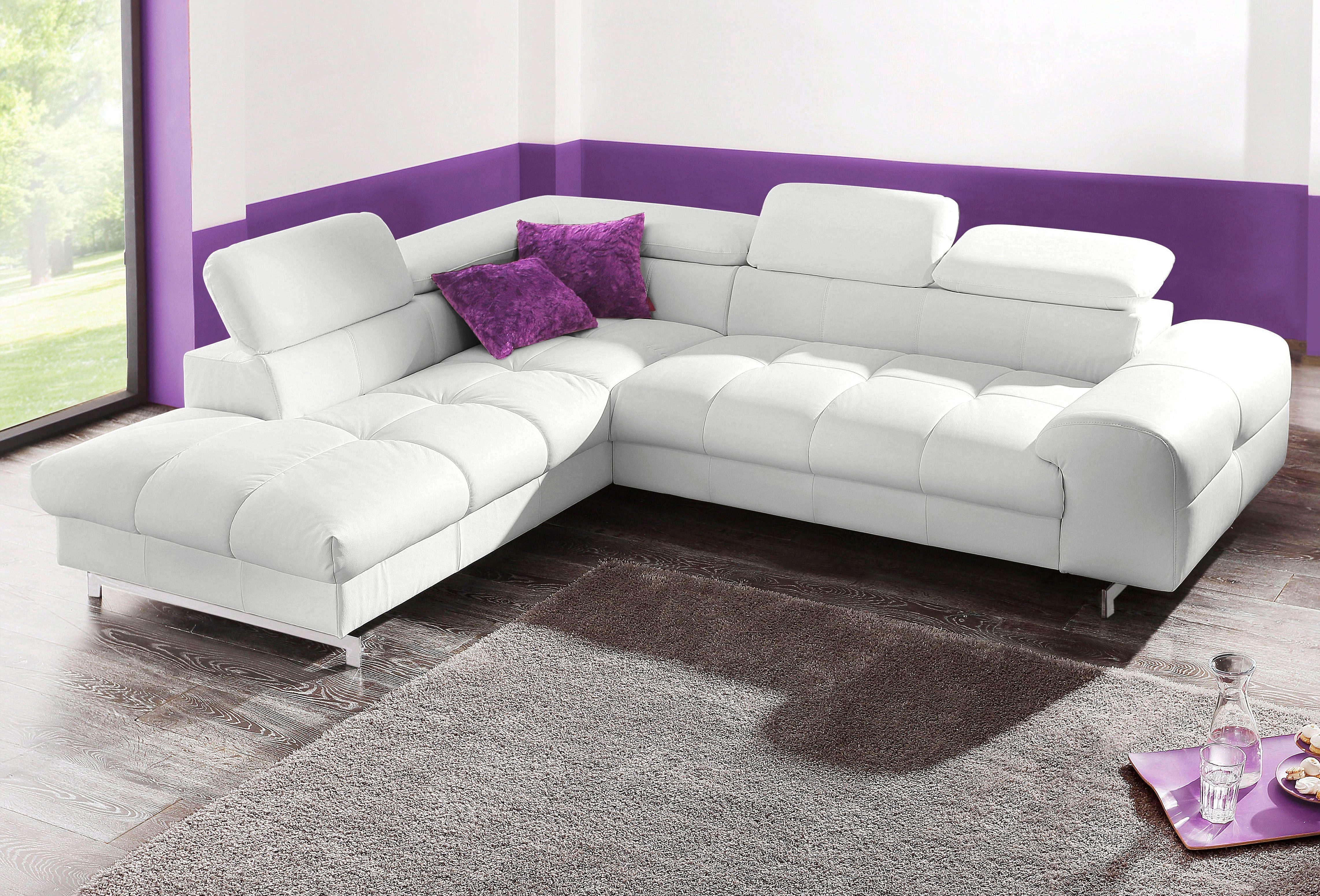 COTTA Ecksofa Chef L-Form, mit Kopfteilverstellung, günstig online kaufen