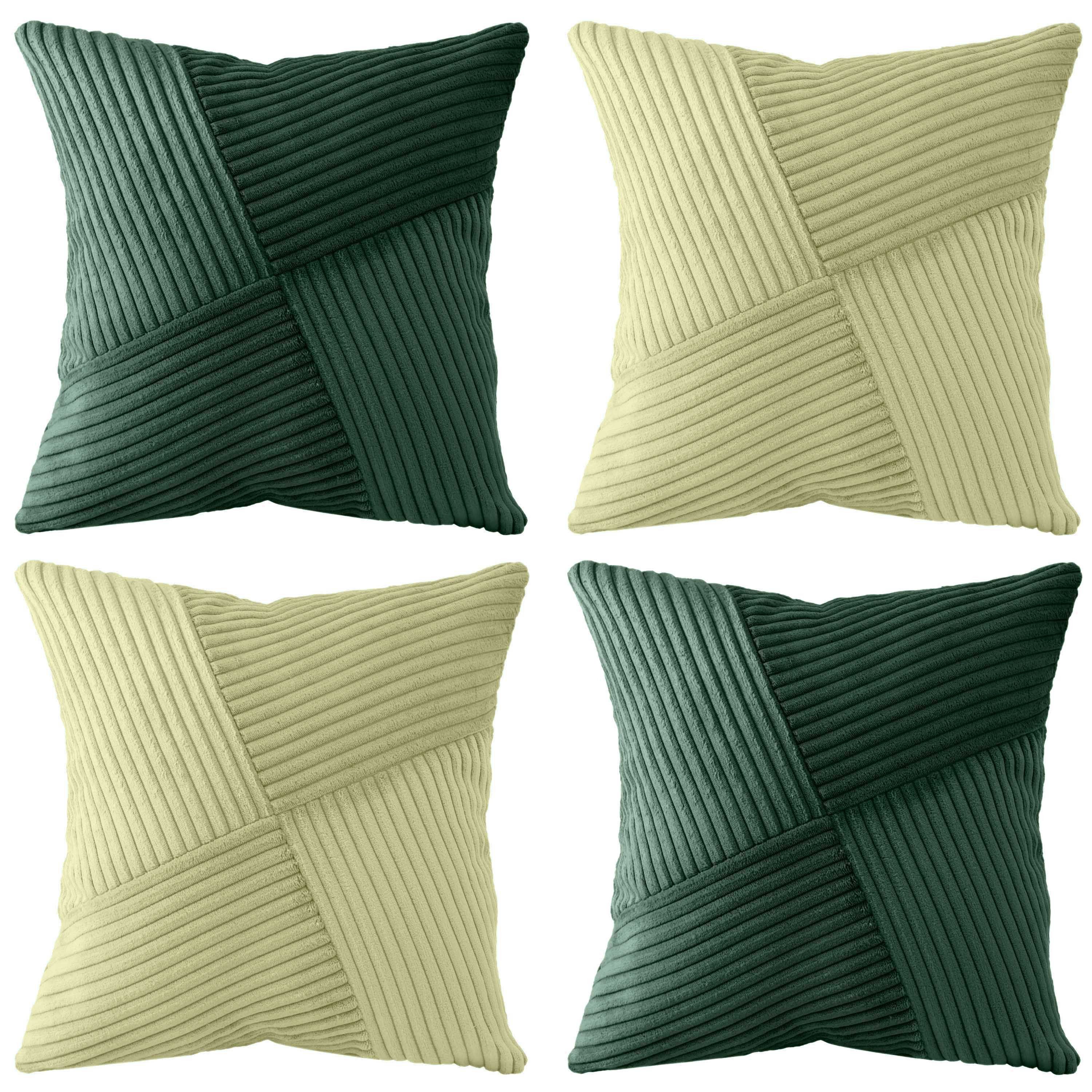 Amilian Kissenhüllen - 4er Set Kissenbezug; Kissenbezüge - Zierkissenbezüge, (4 Stück), 40x40 cm, Kissenhülle für Sofakissen; Dekokissen; Zierkissen; Kissen