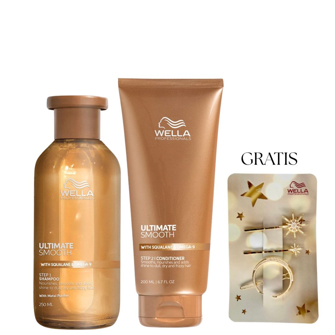 Wella Professionals Haarpflege-Set Ultimate Smooth Duo + Wella Haaraccessoires, 3-tlg.