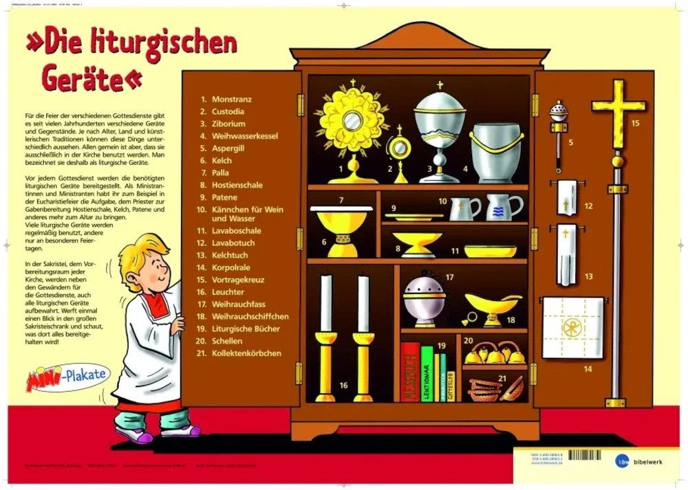Poster Liturgische Geräte, Mini-Plakat