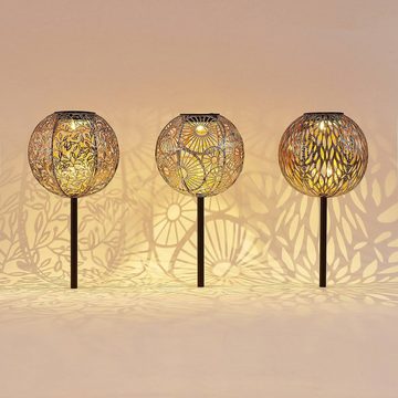 Lindby Dekolicht Vilani, LED-Leuchtmittel fest verbaut, warmweiß, Marokkanisch / Orientalisch, Eisen, Kunststoff, silber gebürstet, 3