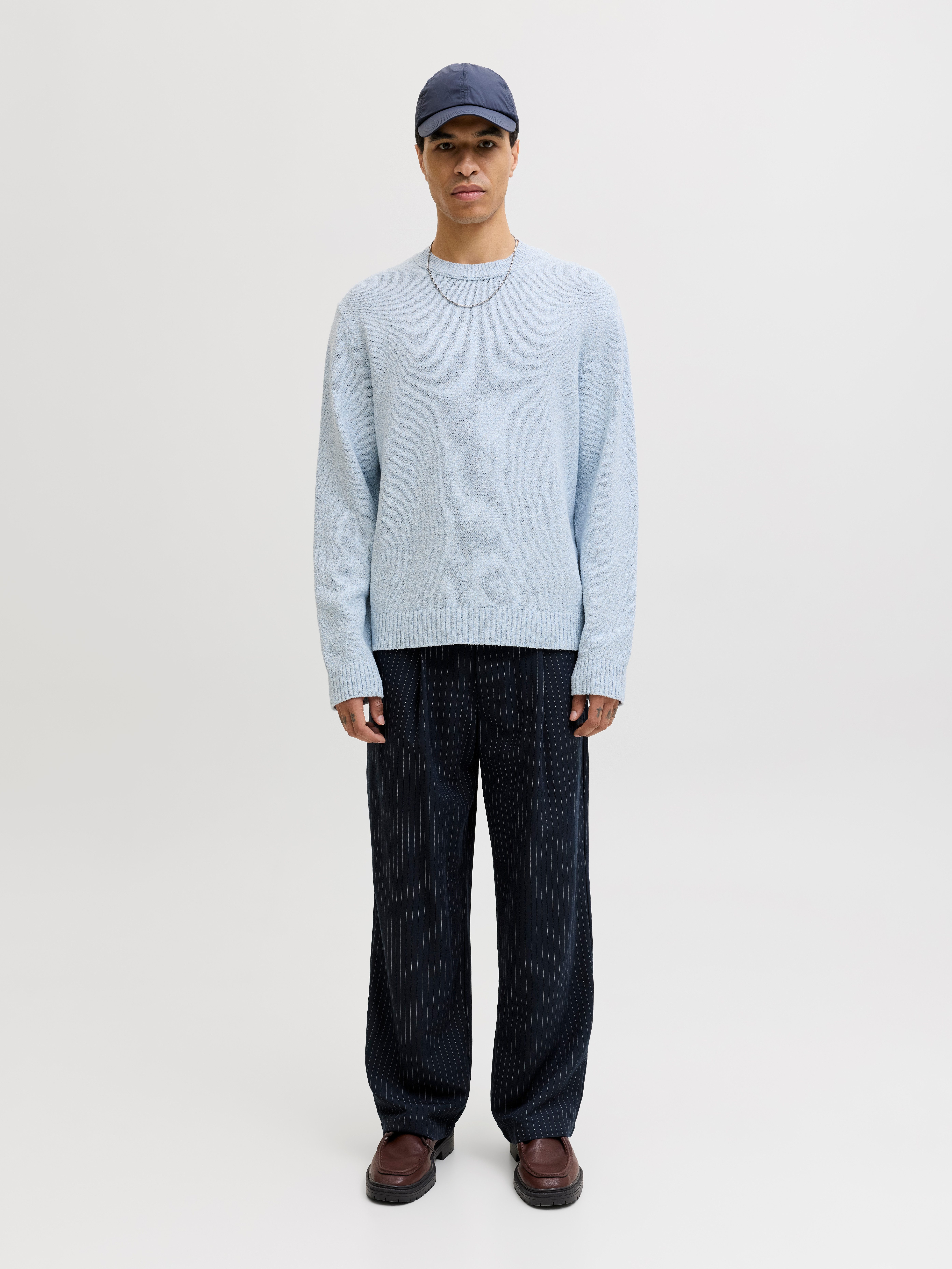 Jack & Jones Rundhalspullover JORNORREBRO CATSKILLS KNIT CREW NECK SN