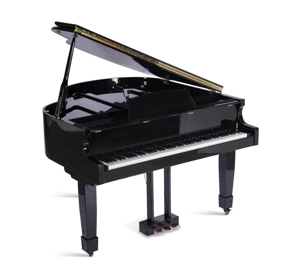 Xlmoebel Flügel Klavier XLMOEBEL Digitalpiano in Hochglanz Schwarz mit 88 Tasten, Made in Europa