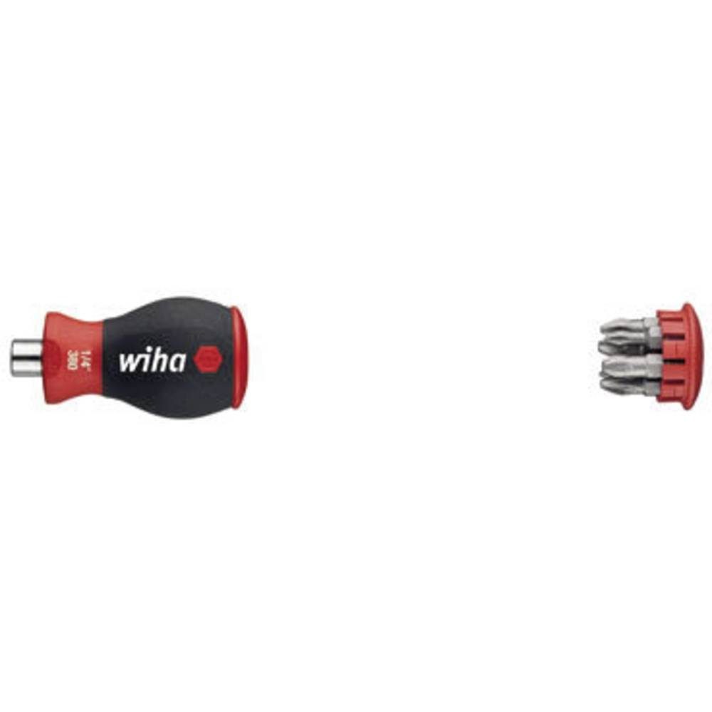 Thumbnail - Wiha Bit-Schraubendreher Bit-Schraubendreher Stubby 6.3 mm (1/4) 6tlg, Mehrkomponentengriff, inkl. Bit-Magazin