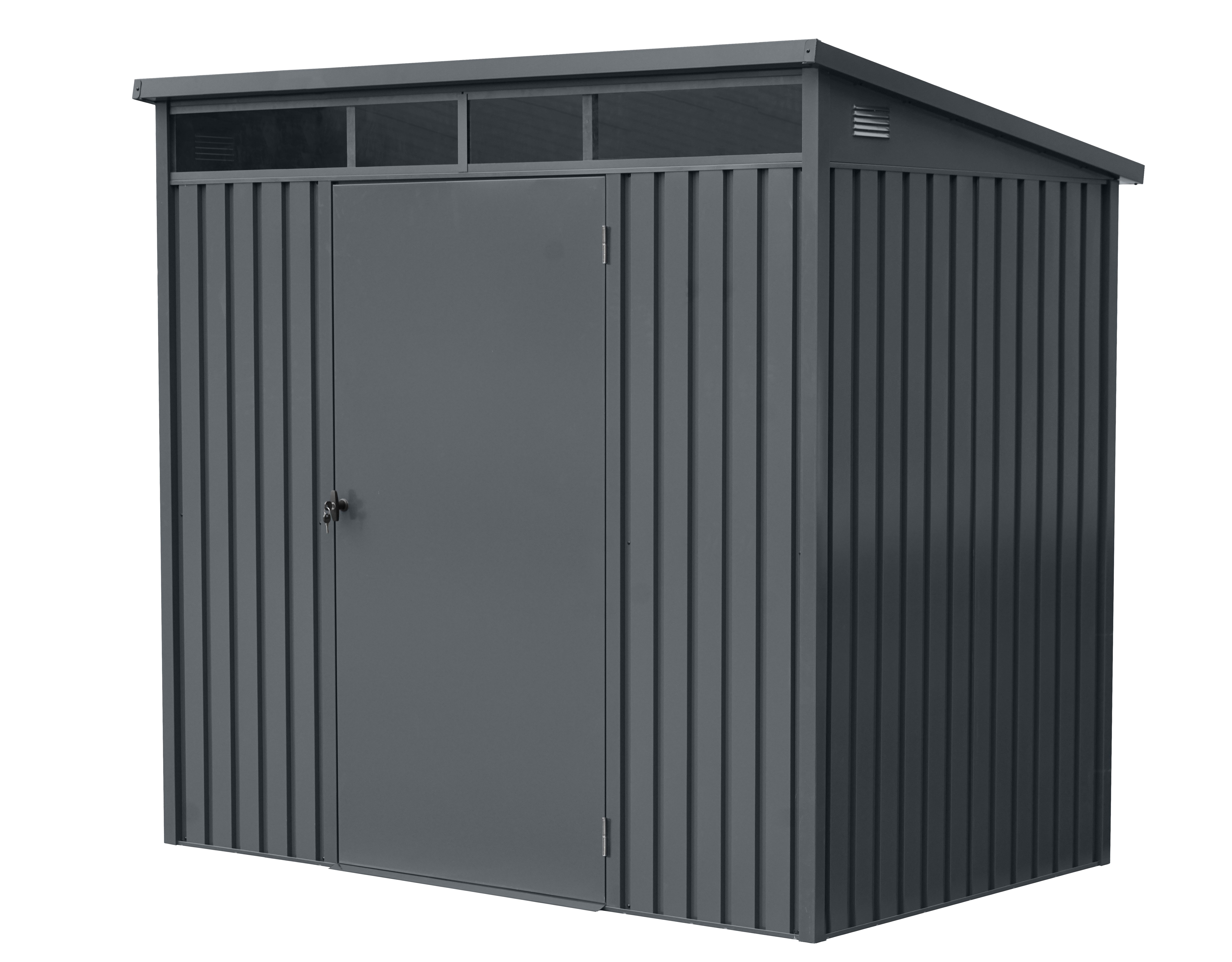 GARDEN 'N' MORE Gerätehaus Pultdachhaus Basic plus, BxT: 197x146 cm, einfacher Aufbau, Oberlicht, Langlebig, abschließbar