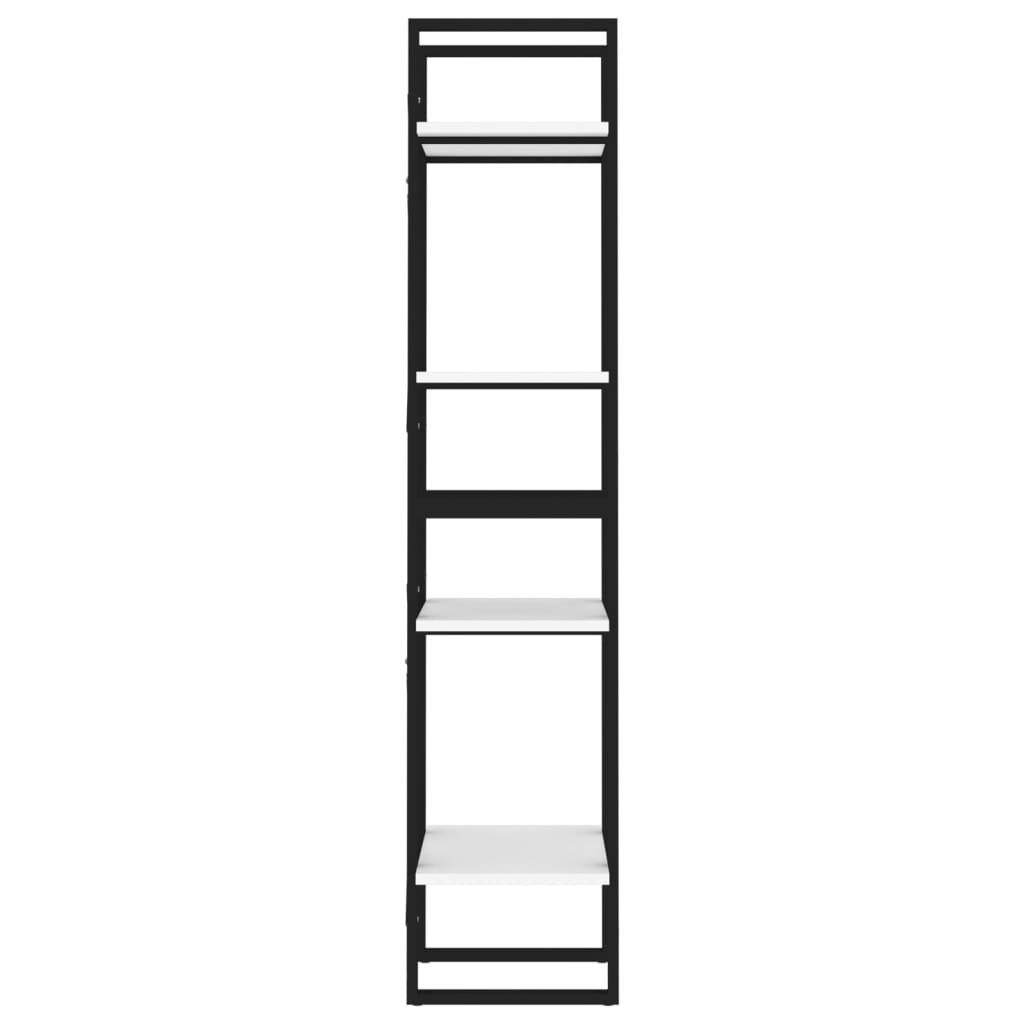 furnicato Bücherregal 4 Fächer Holzwerkstoff 40x30x140 Weiß cm